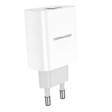 Мережевий зарядний пристрій Tornado TD-18 USB плюс 2 USB-C/20W PD плюс QC3.0 білий Мережевий зарядний пристрій Tornado TD-18 USB плюс 2 USB-C/20W PD плюс QC3.0 білий