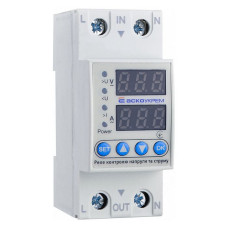 Реле контролю напруги та струму Аско RKV 2P 40A