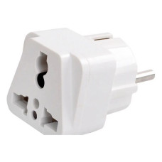 Перехідник SVT Electric SVT-7312 англійський із заземленням мідь 10/16А 250V білий