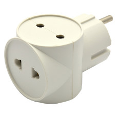 Трійник без заземлення SVT Electric SVT-7366 10/16А 250V білий