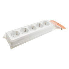 Розетка п'ятимісна SVT Electric SVT-18065 із заземленням зовнішня серія біла