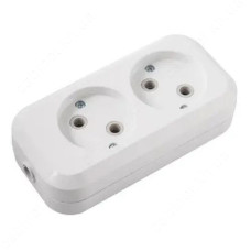 Колодка SVT Electric SVT-5802 2 гнізда без заземлення біла