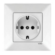 Розетка Viko 0008 Meridian із заземленням біла