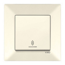 Вимикач прохідний Viko 0263 Meridian з підсвічуванням крем