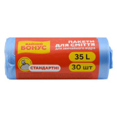 Пакет для сміття Бонус синій 35л 30шт