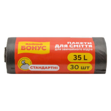 Пакет для сміття Бонус чорний 35л 30шт