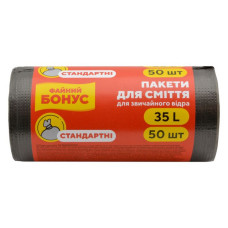 Пакет для сміття Бонус чорний 35л 50шт