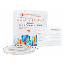 LED стрічка Electro House EH-STR5IP 14Вт 24В 180 діодів 105Лм/Вт 4500К Externum IP65 білий нейтральн