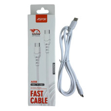 Кабель Aspor A098 PD Type-C to Type-C 100W 1м білий