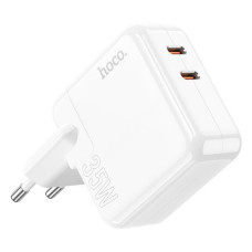 Мережевий зарядний пристрій Hoco C110A Lucky dual-port PD35W2C charger EU білий