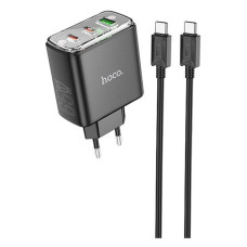 Мережевий зарядний пристрій Hoco CS44A Smart PD65W 2C1A charger EU чорний