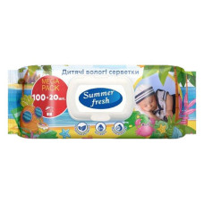 Серветки вологі Summer Fresh Mega Pack дитячі 120шт