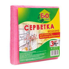 Серветки віскозні ТМ EKO 3шт 30х30