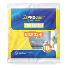Серветки віскозні ТМ Prodom 10шт 30х36 Серветки віскозні ТМ Prodom 10шт 30х36