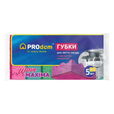 Губка кухонна PRODOM 5 плюс 1шт Хвиля Maxima 93х63х30