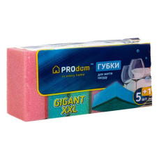 Губка кухонна Prodom 5 плюс 1шт Гігант XXL 98х68х35