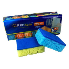 Губка кухонна Prodom PERFECT пориста 5 плюс 2шт 95х65х35