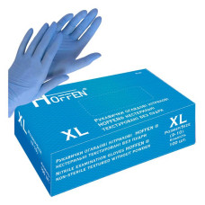 Рукавички Hoffen нітрил розмір XL 50 пар блакитні