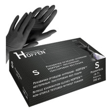Рукавички Hoffen нітрил розмір S 50 пар чорні