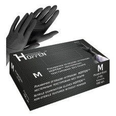 Рукавички Hoffen нітрил розмір M 50 пар чорні