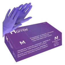 Рукавички Hoffen нітрил фіолетові розмір M 50 пар