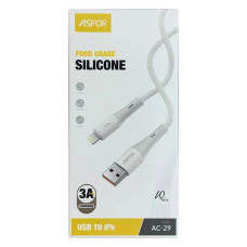 Кабель Aspor AC-29 Lightning Silicone 1м білий Кабель Aspor AC-29 Lightning Silicone 1м білий
