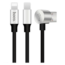 Кабель Hoco U18 Golden hat multi 2 в 1 Micro USB plus Lightning довжина 1.2м чорний