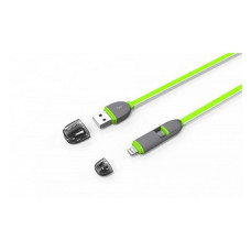 Кабель Ldnio LC81 2 в 1 Micro USB plus Lightning довжина 1м салатовий Кабель Ldnio LC81 2 в 1 Micro USB plus Lightning довжина 1м салатовий