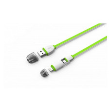 Кабель Ldnio LC82 2 в 1 Micro USB plus Lightning довжина 1м салатовий Кабель Ldnio LC82 2 в 1 Micro USB plus Lightning довжина 1м салатовий