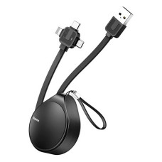 Кабель Baseus Waterdrop 3 в 1 Micro USB plus Lightning plus USB Tyre-C довжина 1.5м чорний