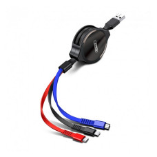 Кабель Joyroom S-M365 3 в 1 Micro USB plus Lightning plus USB Type-C довжина 1.2м чорний