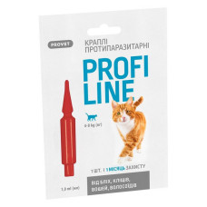 Краплі Природа Provet PROFILINE для котів 4-8кг інсектоакарицид 1 піпетка по 1мл