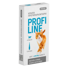 Краплі Природа Provet PROFILINE для котів 4-8кг інсектоакарицид 4 піпетки по 1мл