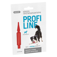 Краплі Природа Provet PROFILINE для собак 10-20кг інсектоакарицид 1 піпетка по 2мл