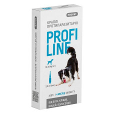 Краплі Природа Provet PROFILINE для собак 10-20кг інсектоакарицид 4 піпетки по 2мл