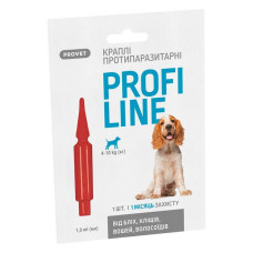 Краплі Природа Provet PROFILINE для собак 4-10кг інсектоакарицид 1 піпетка по 1мл