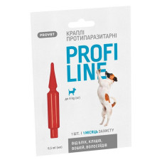 Краплі Природа Provet PROFILINE для собак до 4 кг інсектоакарицид 1 піпетка по 0.5мл