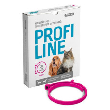 Нашийник Природа Provet PROFILINE для котів та собак інсектоакарицид 35см фуксія