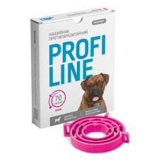 Нашийник Природа Provet PROFILINE для собак великих порід інсектоакарицид 70см фуксія