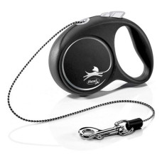 Рулетка Flexi Black Design для собак трос розмір XS 3м чорна