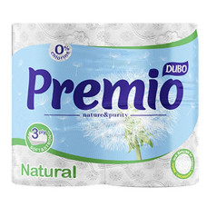 Туалетний папір Диво Premio Natural 3 шари 4 рулони білий Туалетний папір Диво Premio Natural 3 шари 4 рулони білий