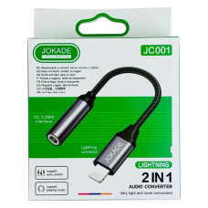 Перехідник Jokade JC001 3.5 to Lightning чорний
