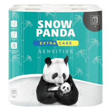 Туалетний папір Сніжна панда Extra Care Sensitive 3 шари 8 рулонів