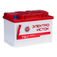 Акумулятор Електроісток 75Ah Ев мінус/плюс 40EN 278х175х190