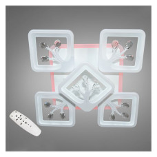 Люстра LED Diasha світлодіодна 90Вт 12х43х43см S8157/4 плюс 1WH LED 3color dimmer білий