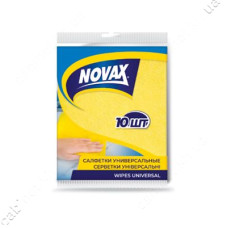 Серветки універсальні віскозні Novax 10шт
