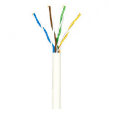 Кабель мідний внутрішній ДКЗ UTP CAT5e 4P 305м ДКЗ 8х0.51 у коробці білий