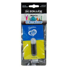 Автомобільний ароматизатор повітря Zollex 17019 UKRAINE Black ice 5мл