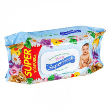 Серветки вологі Superfresh для дітей і мам з клапаном 120шт