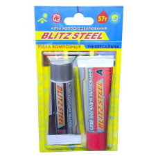 Клей Холодне зварювання рідке двокомпонентне композиція Blitz steel універсальне 40г